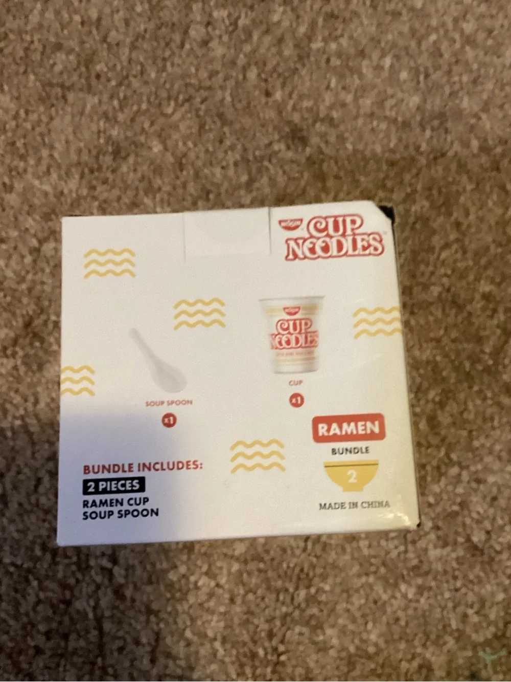 ISSI Red & White Cup Noodles Ramen Spoon Set - 2 Pieces